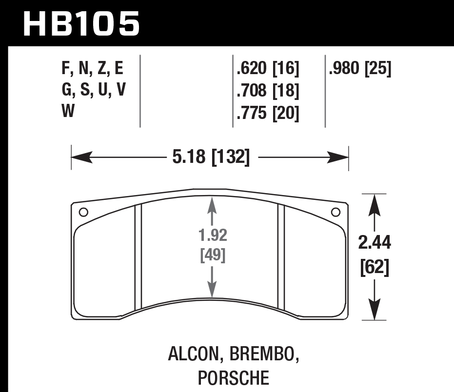 HAWK HB105D.775 Brake Pads ER-1 Endurance Racing Photo-1