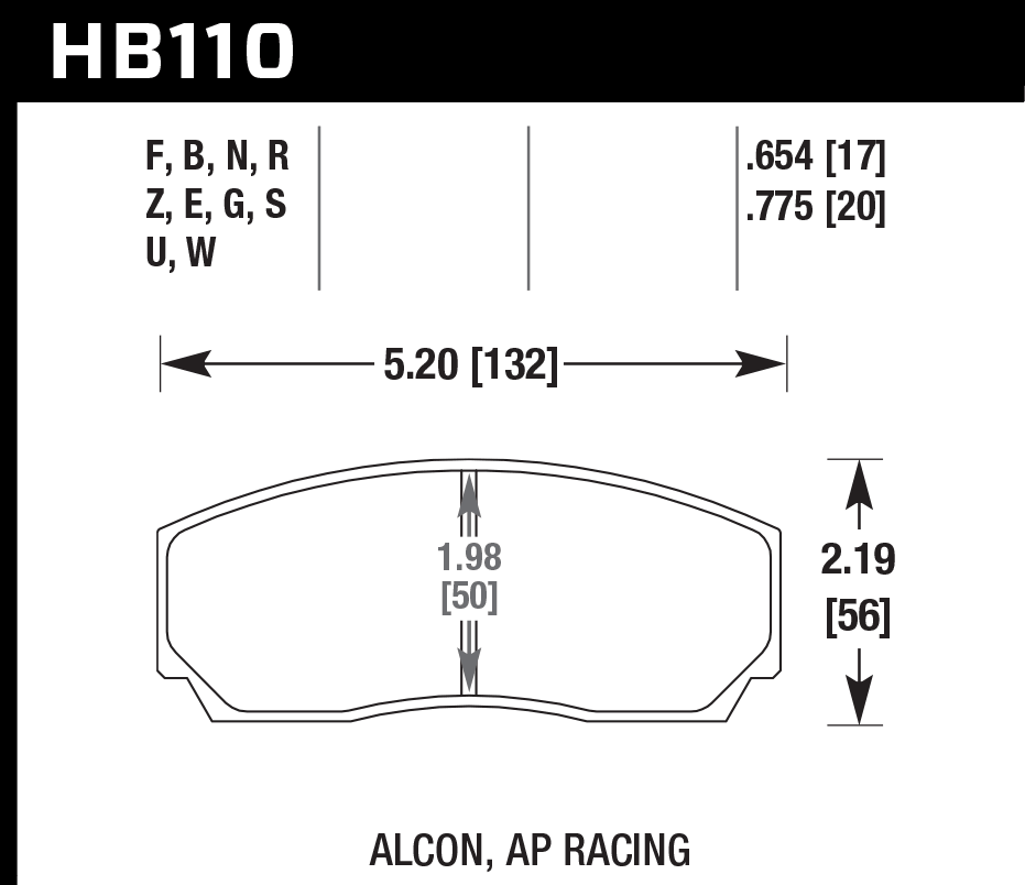 HAWK HB110D.654 Brake Pads ER-1 Endurance Racing Photo-1