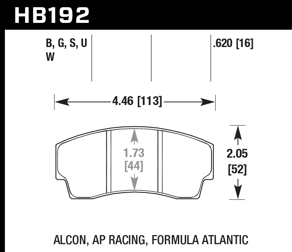 HAWK HB192D.620 Brake Pads ER-1 Endurance Racing Photo-1