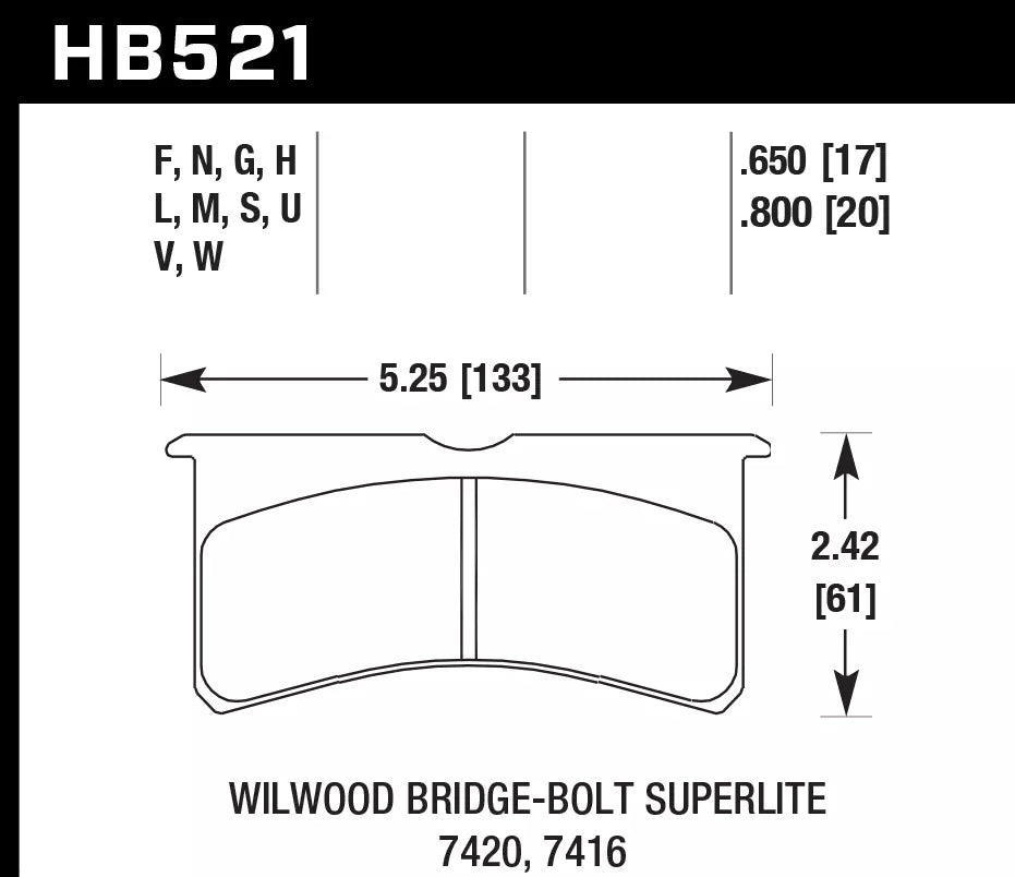 HAWK HB521D.650 Brake Pads ER-1 Endurance Racing Photo-1