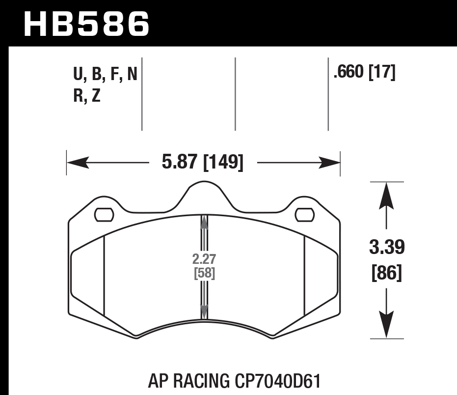 HAWK HB586D.660 Brake Pads ER-1 Endurance Racing Photo-1