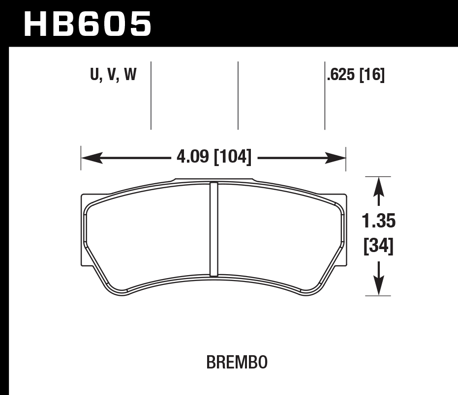 HAWK HB605D.625 Brake Pads ER-1 Endurance Racing Photo-1