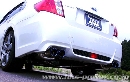 HKS 31021-AF022 Legamax Premium (Ti-Tips) Subaru Impreza GVF GVB (rear+center pipe) Photo-1