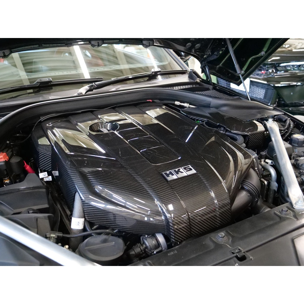 HKS 70026-AT016 Engine Cover (Carbon) for TOYOTA GR Supra (B58B30B Engine) Photo-0