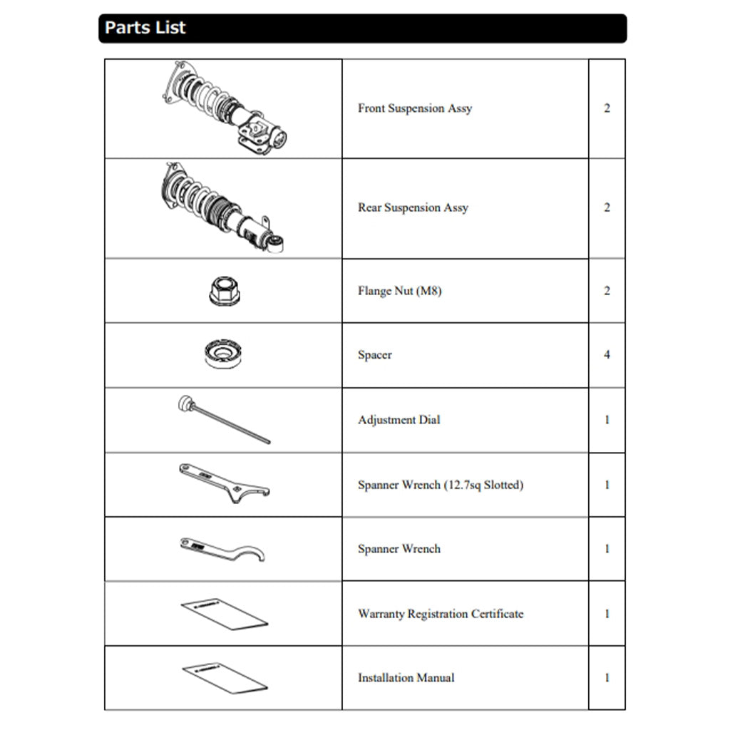 HKS 80300-AF010CP Coilover Kit HIPERMAX S for SUBARU WRX S4 (VBH) 2021- Photo-1