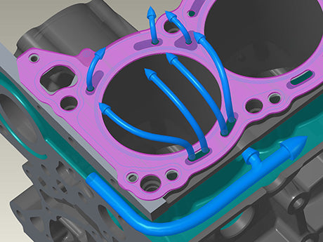HKS 23002-AN006 Grommet Type Head Gasket Kit Super Cooling 1.0 mm for RB26 Photo-2