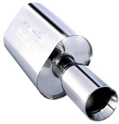 BORLA 40060 Blow Torch - 2.25" Inlet Pipe - Single 4" Round Tip - Boomer Muffler Photo-1