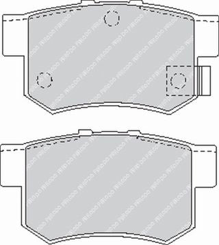 FERODO FCP956H Rear Brake Pads DS2500 for HONDA Civic 7 Type-R Photo-0