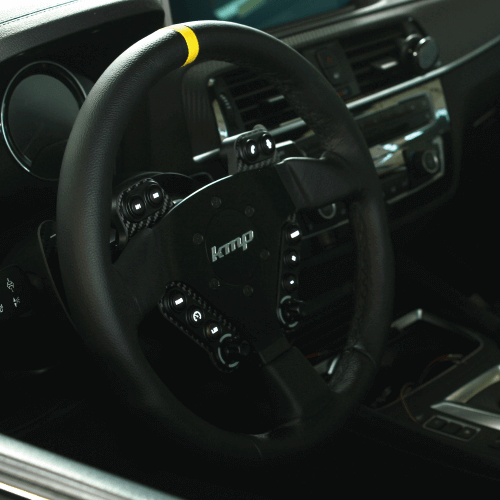 KMP Drivetrain 01.06.80401 Steering wheel with quick release connector, lether for BMW (G8X) Clubsport (automatic gearbox) Photo-3