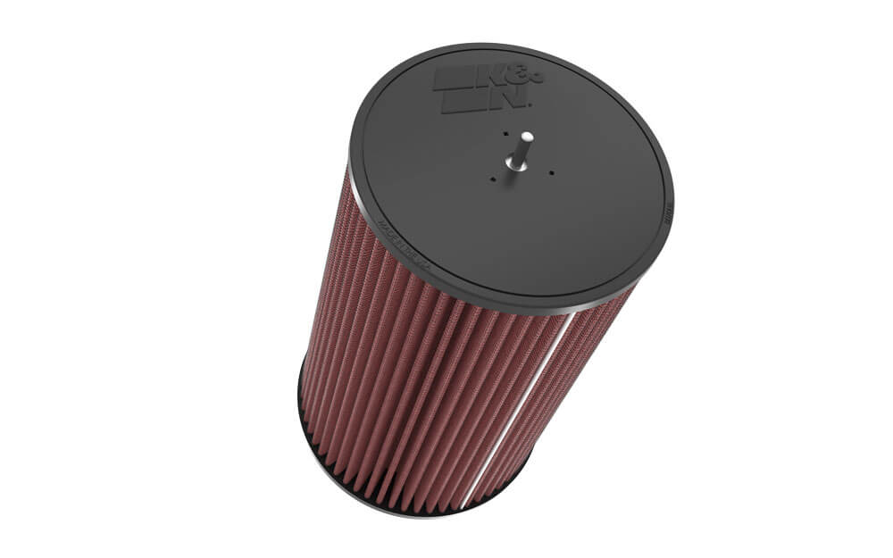 K&N RU-5165 Universal Clamp-On Air Filter 3-1/2" FLG, 8"B, 7"T W/STUD, 12-1/2"H Photo-0