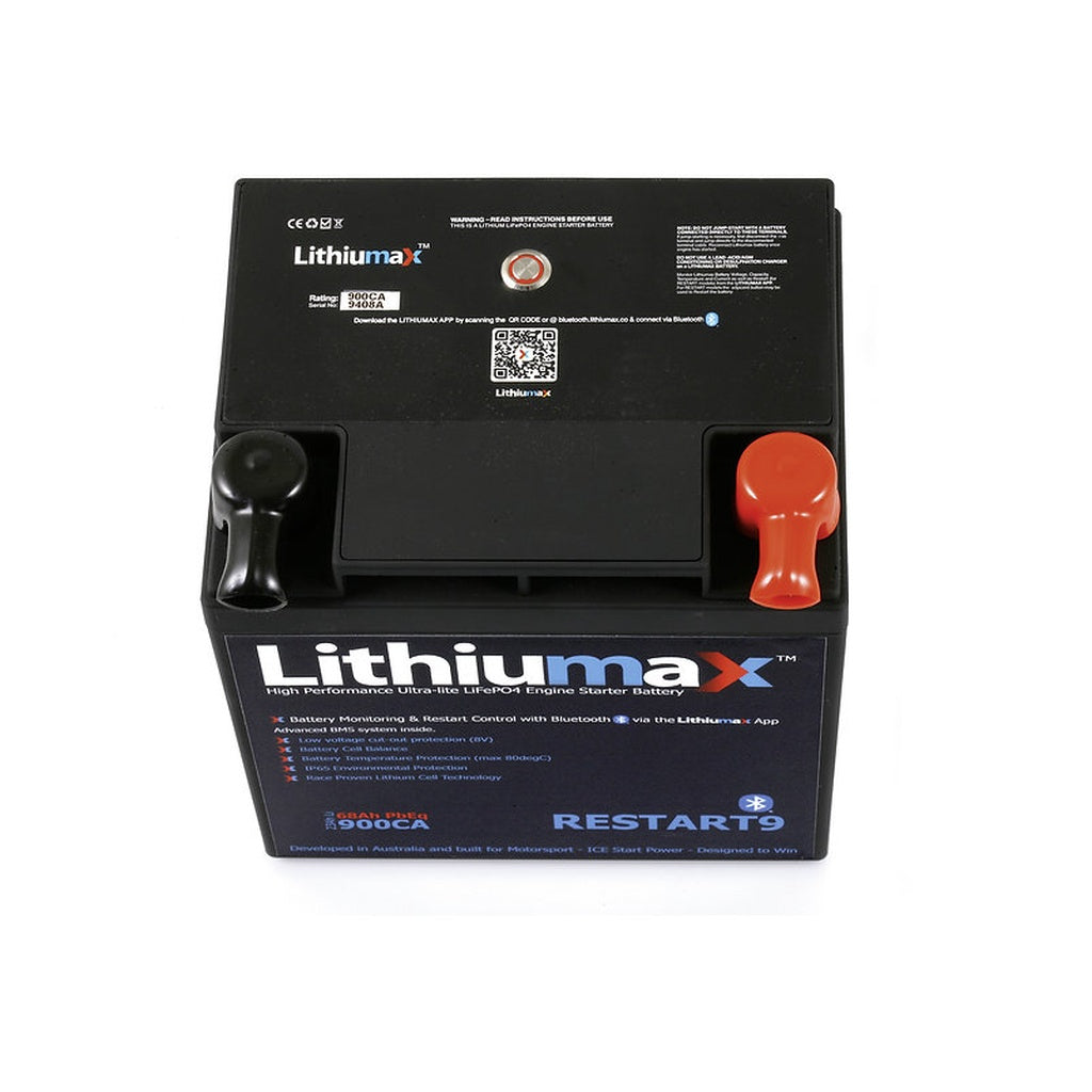 LITHIUMAX RESTART9BT Engine Starter Battery RESTART9 Bluetooth 900CA 68Ah Photo-2