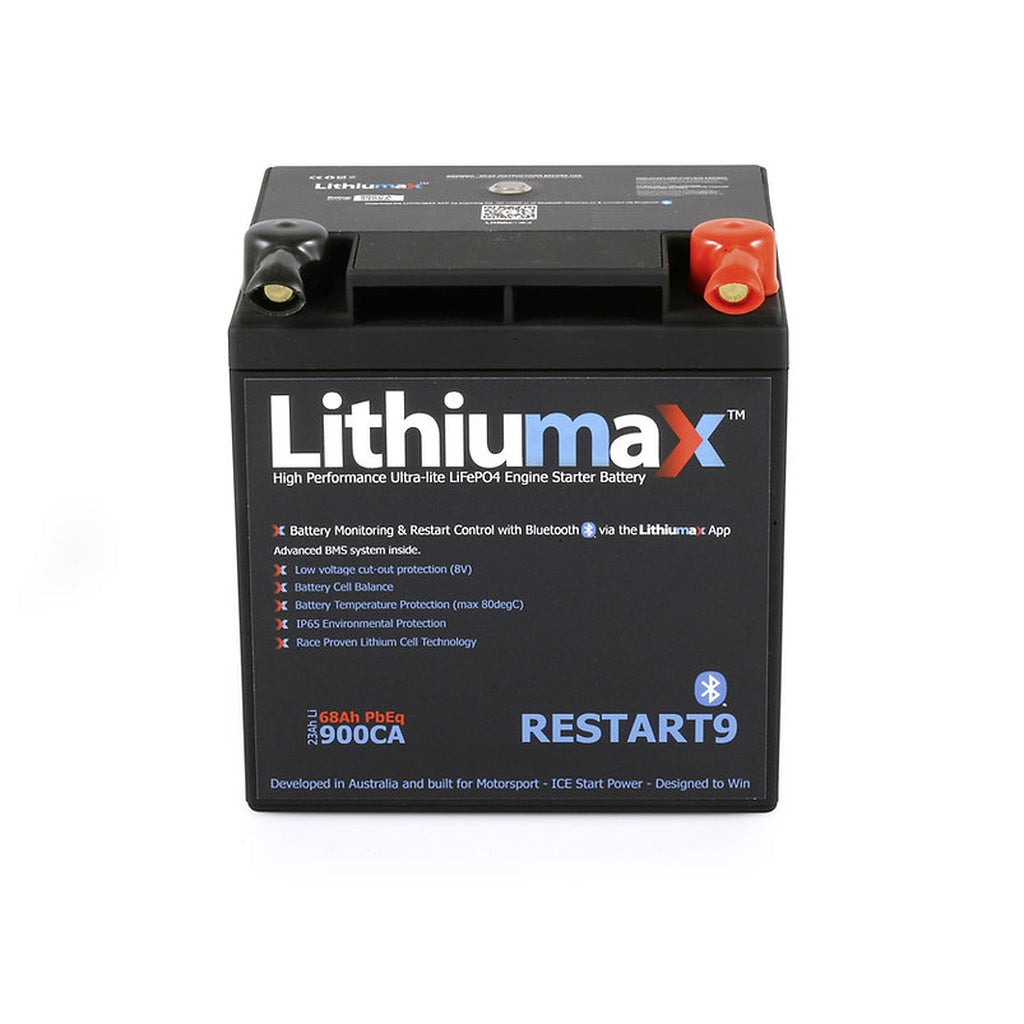 LITHIUMAX RESTART9BT Engine Starter Battery RESTART9 Bluetooth 900CA 68Ah Photo-0