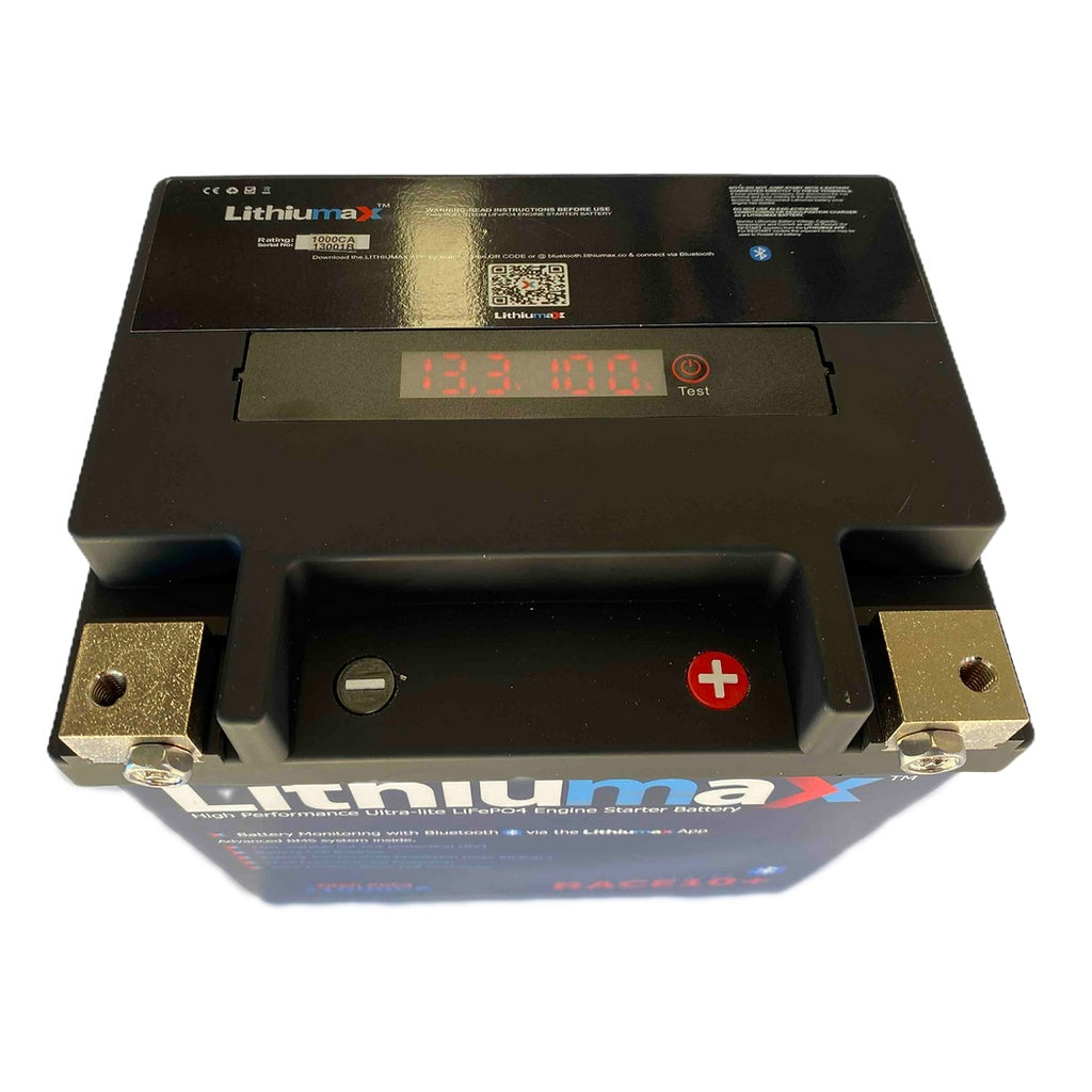 LITHIUMAX RACE10+ Engine Starter Battery RACE10+ Bluetooth 1000CA 70Ah Photo-2