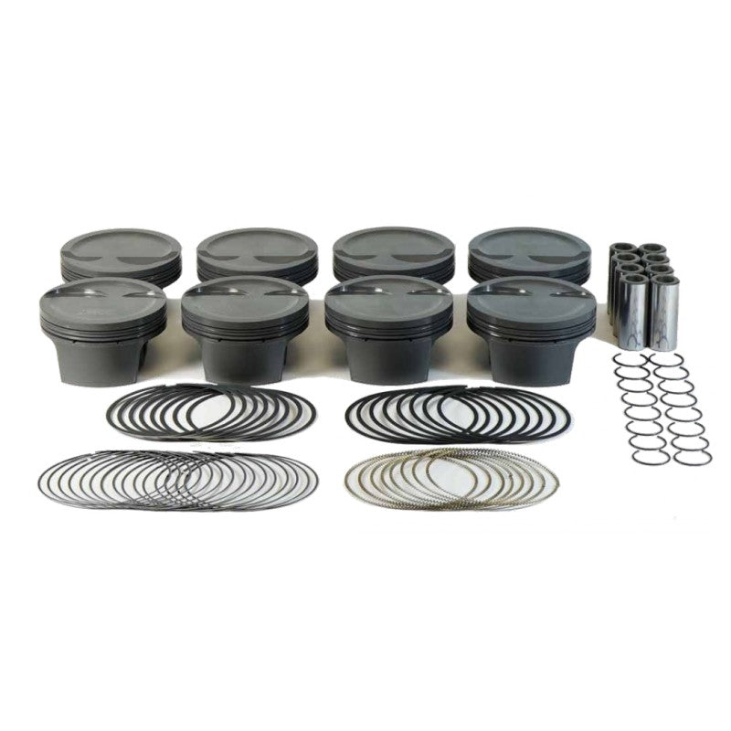 MAHLE 930229480T Piston Kit Combo Dish (418cid 4.080 x 1.110RCH, 4.000stroke, 6.125rod, 0.927pin, -14.0cc, 429g, 10.3CR, 2618) for CHEVROLET LSX Photo-0