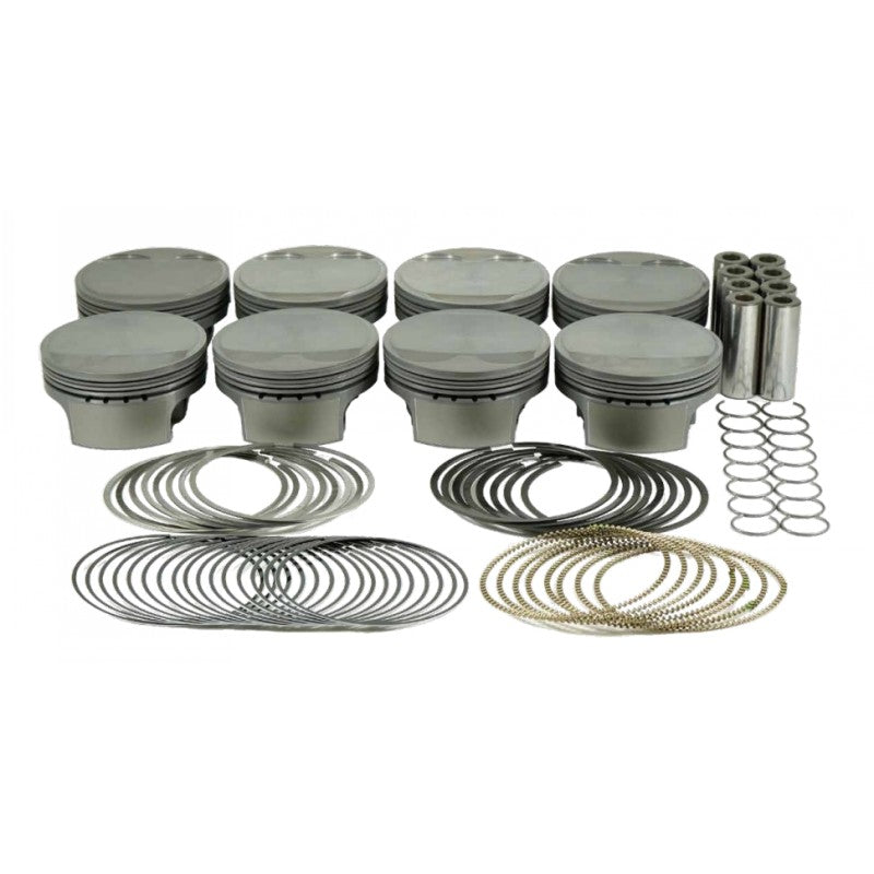 MAHLE 197843642T Piston Kit with TBC (92.50mm x 27.3mm CH, 75.2mm stroke, 140.7mm rod, 21mm pin, 12.2cc, 372g, 12.3CR, 4032) for BMW M3 (E90) S65B40 4.0L Photo-0