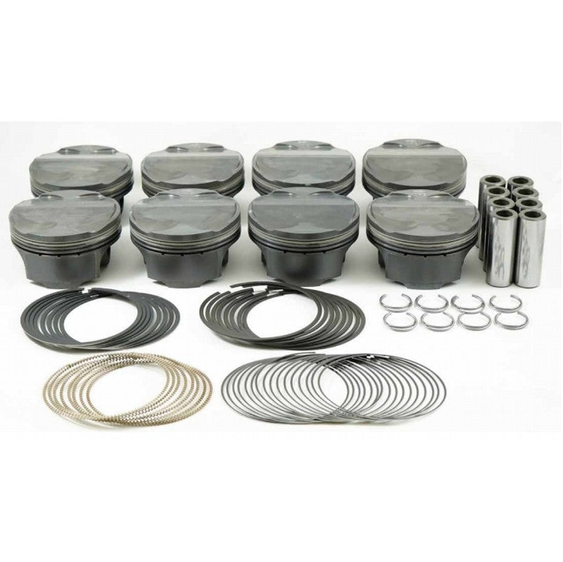 MAHLE 930258130T Piston Kit with TBC (302cid 3.630 x 1.167CH, 3.650stroke, 5.933rod, 0.866pin, 10.2cc, 401g, 12.6CR, 2618) for FORD Coyote 5.0L Photo-0