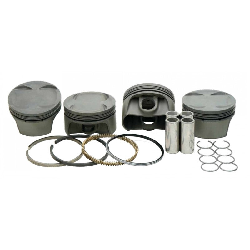MAHLE 930081525T Piston Kit with TBC (87.00mm x 31mm CH, 90.7mm stroke, 143mm rod, 22mm pin, -7.0cc, 293g, 9.2CR, 4032) for HONDA H22 2.2L Photo-0