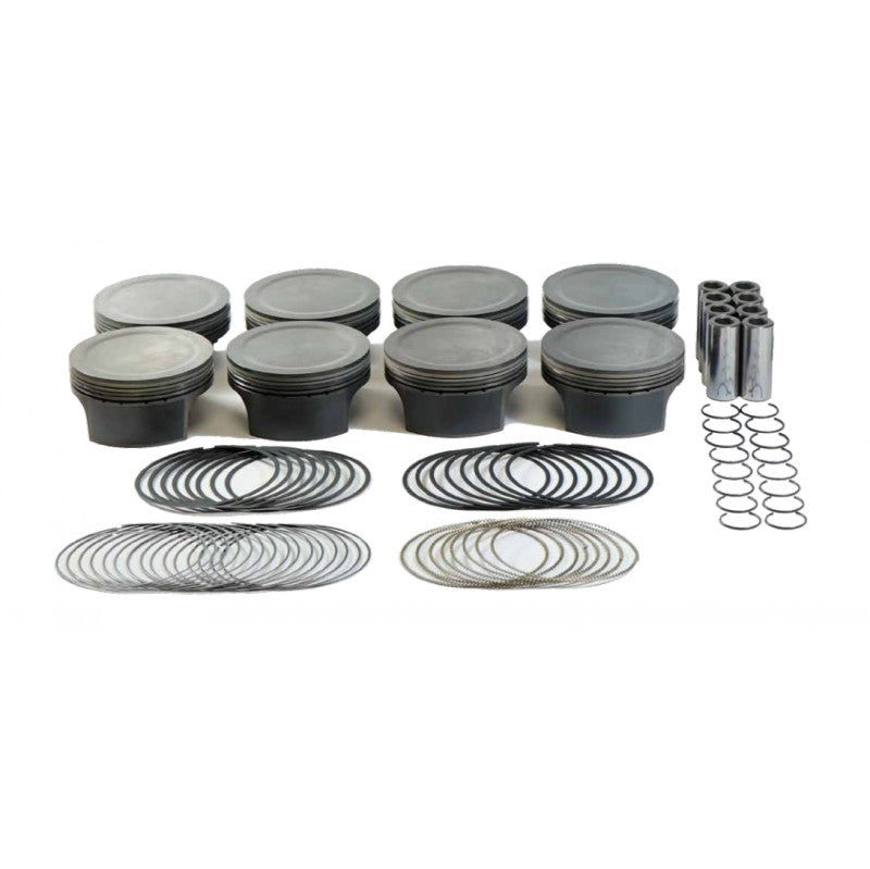 MAHLE 197813870T Piston Kit Dish (377cid 4.070 x 1.299CH, 3.622stroke, 6.125rod, 0.927pin, -4.5cc, 480g, 10.0CR, 2618) for CHEVROLET LSA/LS9 6.2L Photo-0