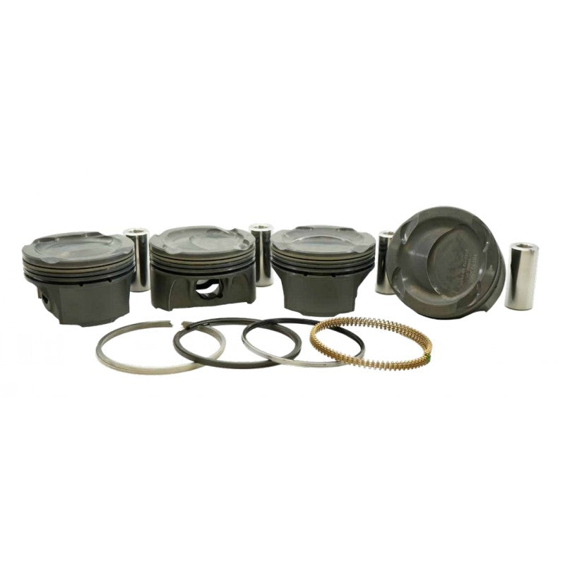 MAHLE 197723845T Piston Kit with TBC (87.50mm x 32.87mm CH, 94.0mm stroke, 150.622mm rod, 22.5mm pin, -15.3cc, 364g, 9.5CR, 2618) for MAZDA MZR 2.3L Photo-0