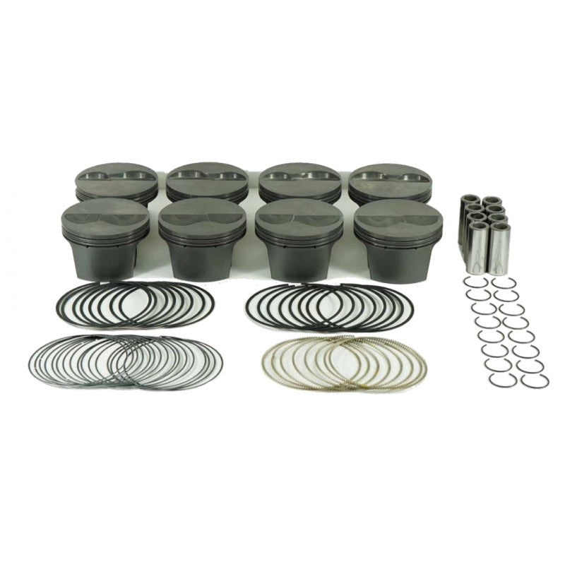 MAHLE 197726850T Piston Kit Flat Top (361cid 4.050 x 1.250CH, 3.500stroke, 6.000rod, 0.927pin, -8.9cc, 427g, 12.1CR, 2618) for CHEVROLET Small Block Photo-0