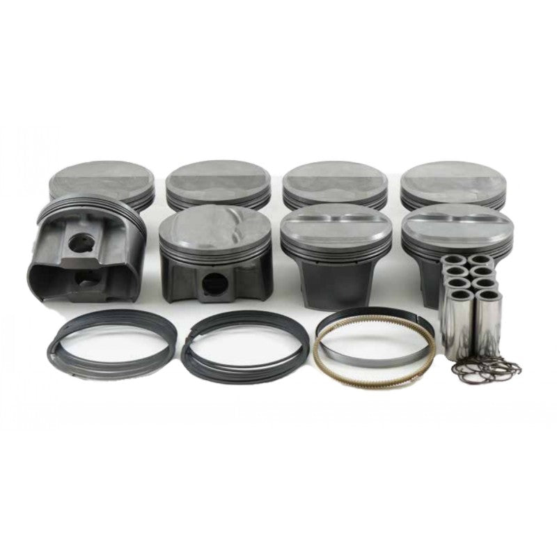 MAHLE 930208960T Piston Kit Dome (337cid 4.060 x 1.675CH, 3.250stroke, 5.700rod, 0.927pin, 5.0cc, 497g, 11.2CR, 4032) for CHEVROLET Small Block Photo-0