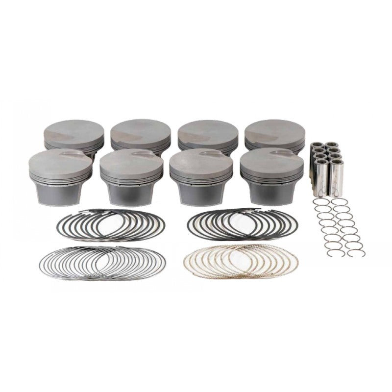 MAHLE 930252630T Piston Kit with TBC (408cid 4.030 x 1.200CH, 4.000stroke, 6.000rod, 0.927pin, -3.2cc, 453g, 12.1CR, 4032) for FORD Cleveland Photo-0