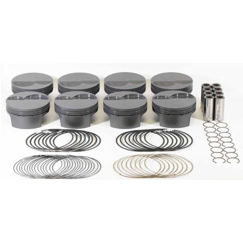 MAHLE 930250540T Piston Kit Flat Top (349cid 4.040 x 1.090RCH, 3.400stroke, 5.400rod, 0.927pin, -6.2cc, 441g, 10.4CR, 2618) for FORD Small Block Photo-0