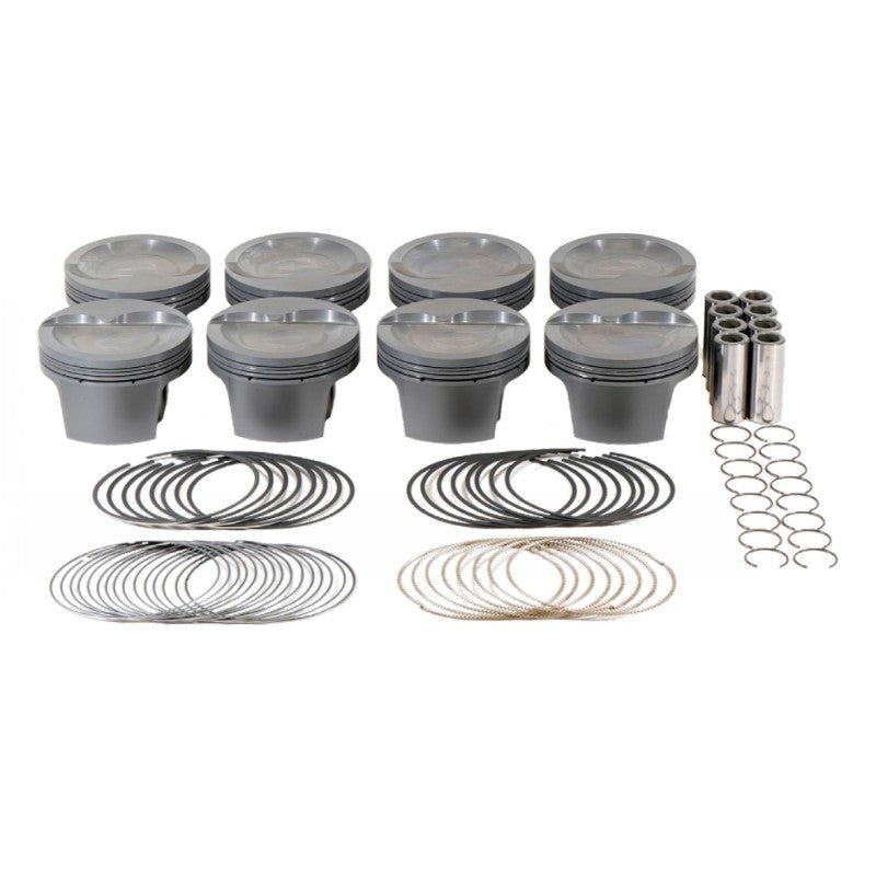 MAHLE 930249530T Piston Kit Inverted Dome (408cid 4.030 x 1.245CH, 4.000stroke, 6.250rod, 0.927pin, -26cc, 434g, 9.5CR, 2618) for FORD Small Block Photo-0