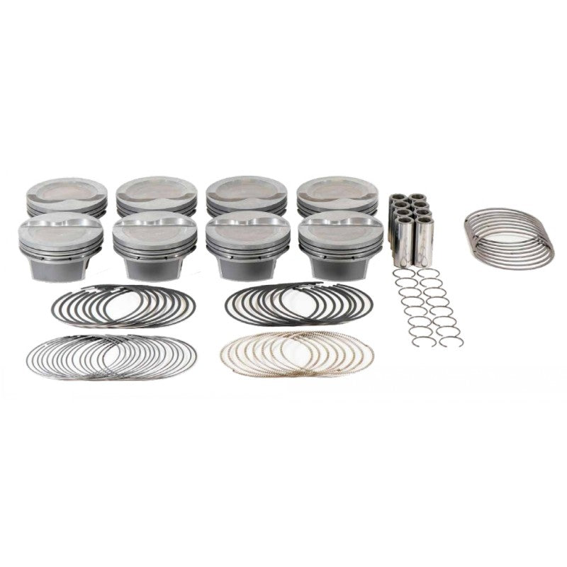 MAHLE 928905950T Piston Kit with TBC (350cid 4.050 x 1.090RCH, 3.400stroke, 5.400rod, 0.927pin, -16.0cc, 391g, 9.1CR, 4032) for FORD Small Block Photo-0