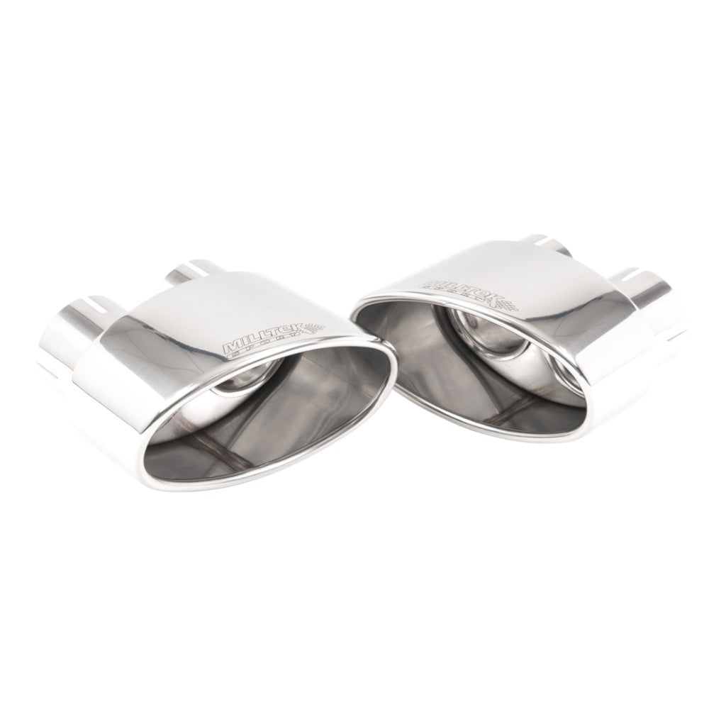 MILLTEK SSXAU1003 Cat-Back Exhaust, 2.76" (Polished Trims) for AUDI RS5 Sportback (B9.5) Non-OPF 2019- Photo-1