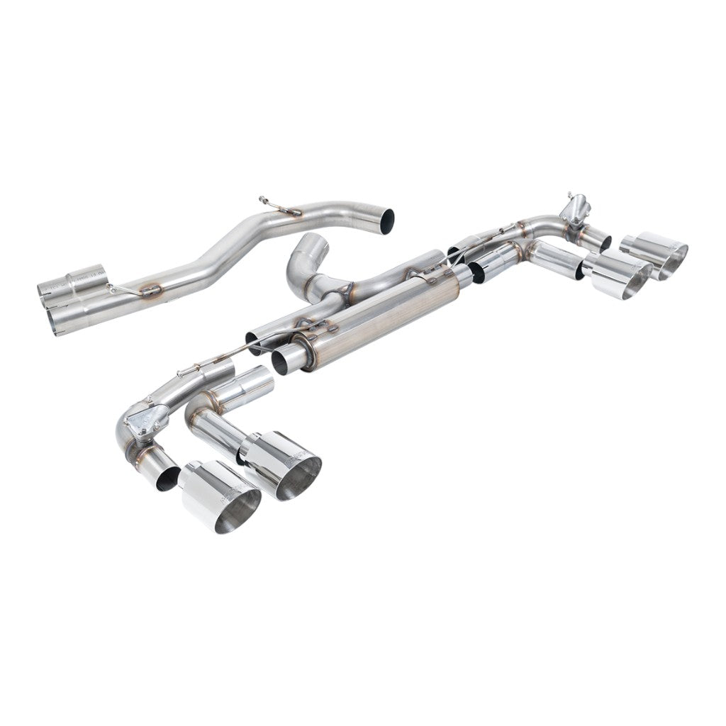 MILLTEK SSXAU1012 Filter-Back Exhaust, 3.15" (Polished GT-115 Tips) for AUDI S3 Sportback (8Y) OPF/GPF 2020- Photo-0
