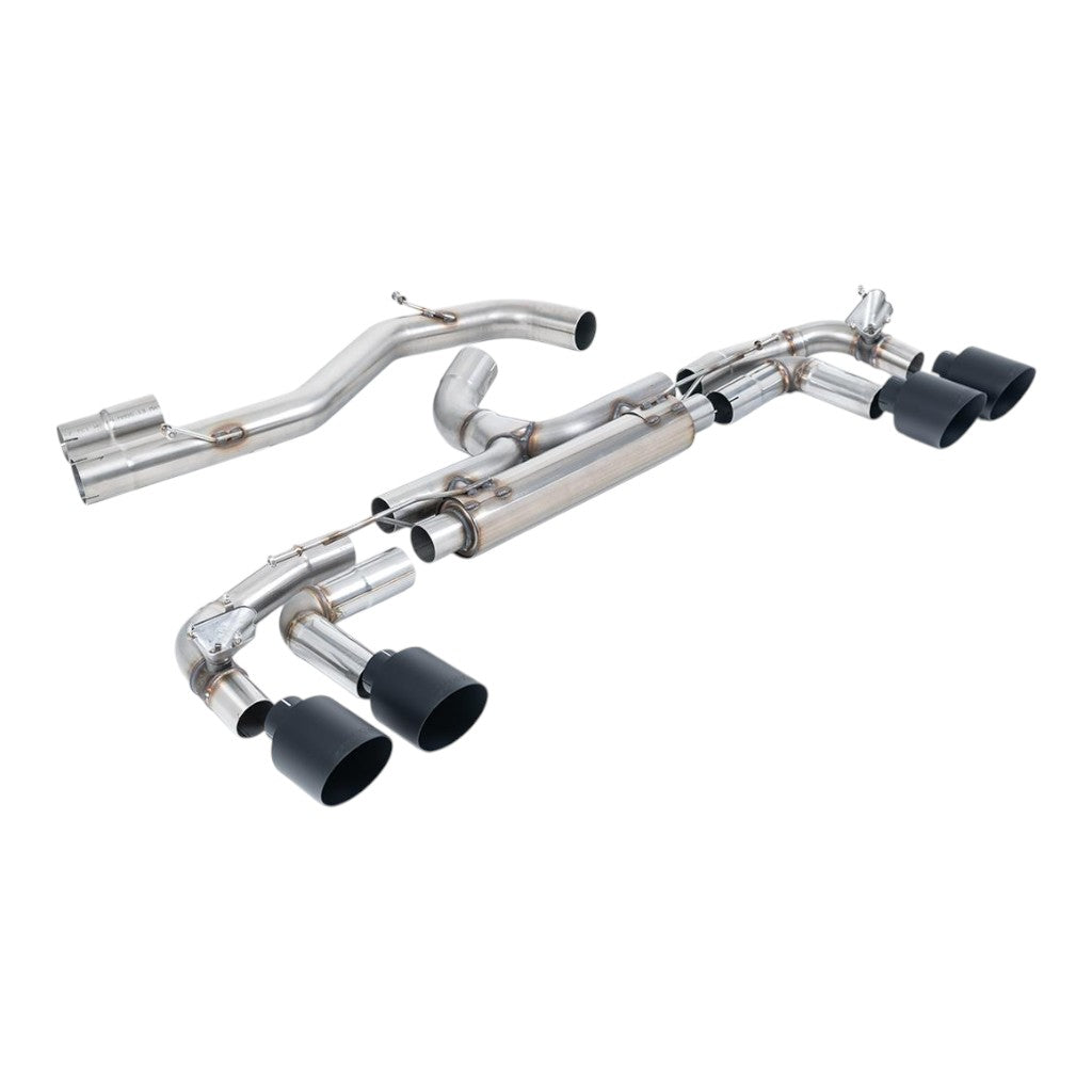 MILLTEK SSXAU1013 Filter-Back Exhaust, 3.15" (Cerakote Black GT-115 Tips) for AUDI S3 Sportback (8Y) OPF/GPF 2020- Photo-0