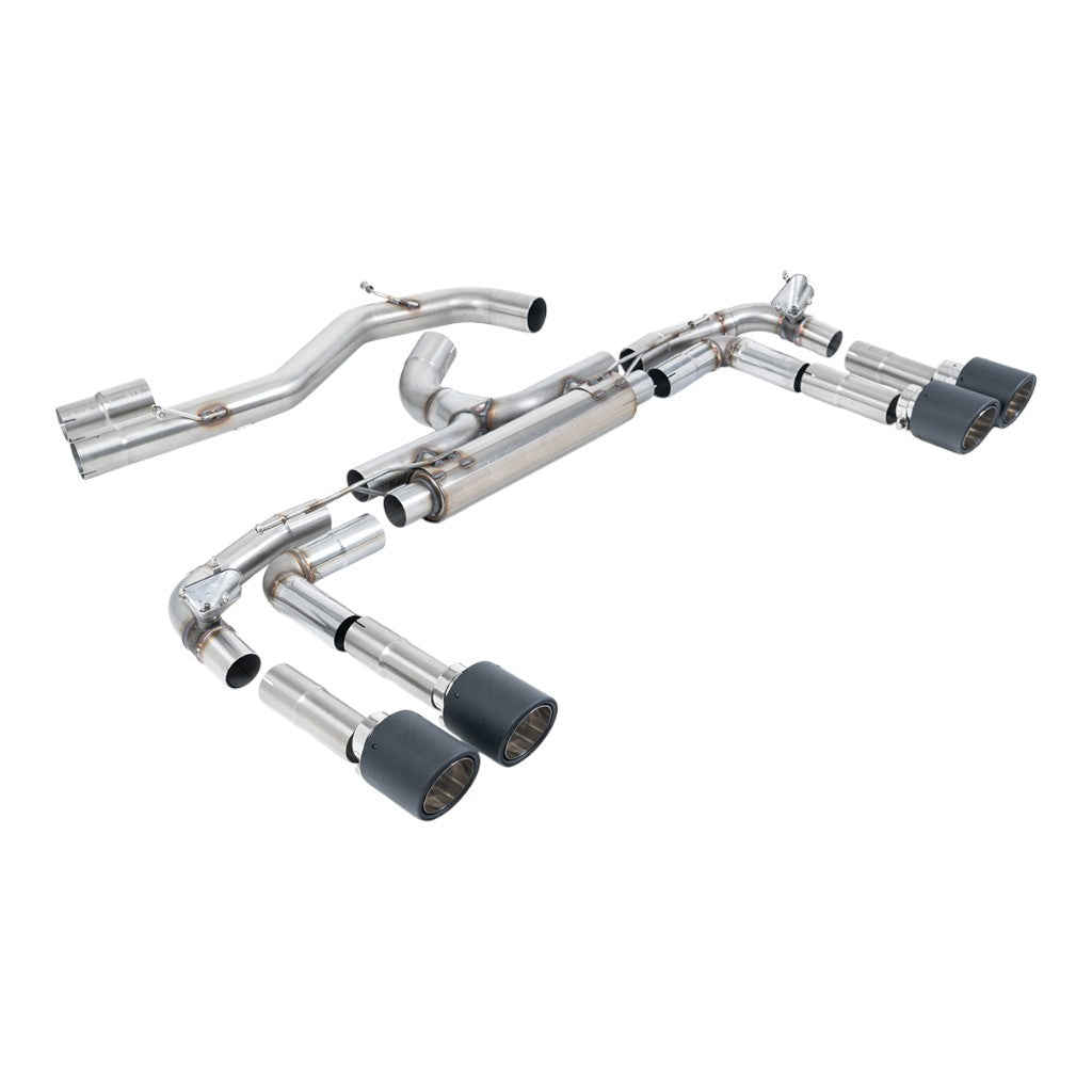 MILLTEK SSXAU1023 Cat-Back Exhaust, 3.15" (Carbon JET-115 Tips) for AUDI S3 2.0TFSI (8Y) 2020- Photo-0