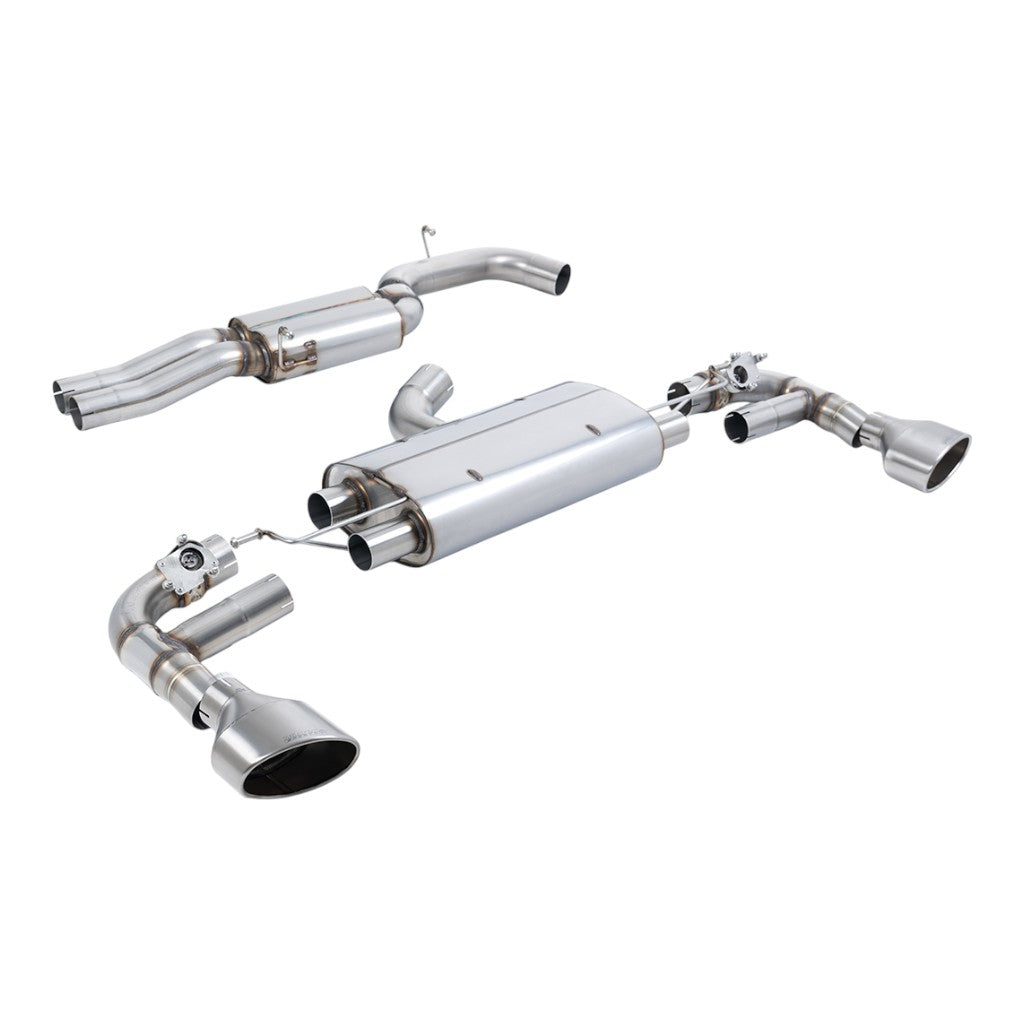 MILLTEK SSXAU1032 Filter-Back Exhaust, 3.15" (Brushed Titanium Trims) for AUDI TTRS (8S) OPF/GPF 2019- Photo-0