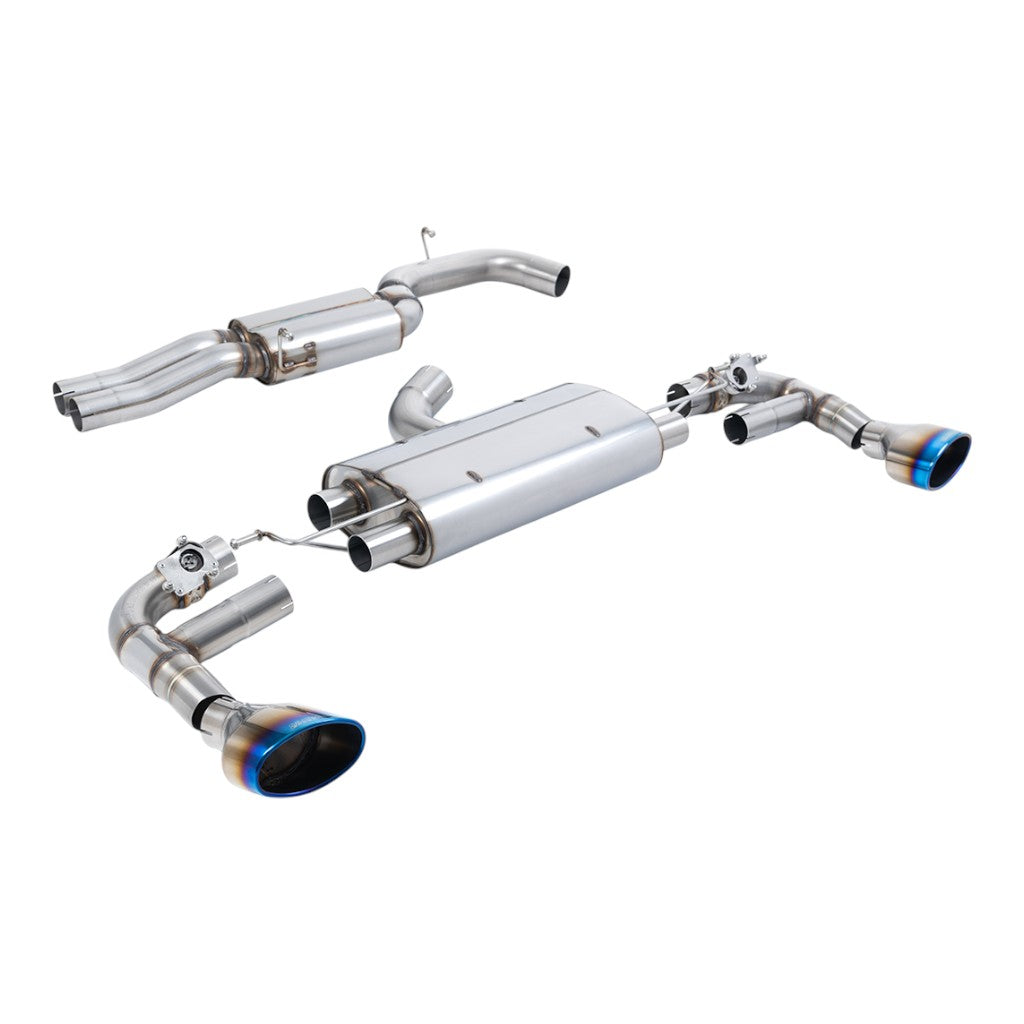 MILLTEK SSXAU1033 Filter-Back Exhaust, 3.15" (Blue Titanium Trims) for AUDI TTRS (8S) OPF/GPF 2019- Photo-0
