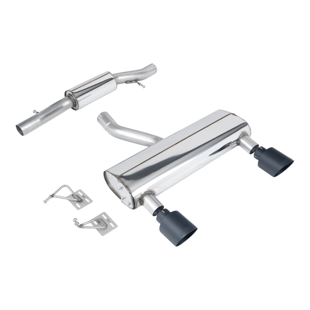 MILLTEK SSXAU1037 Cat-Back Exhaust, 2.76" (Cerakote Black GT-115 Tips) for AUDI TT 3.2L (8N) 2003-2006 Photo-0