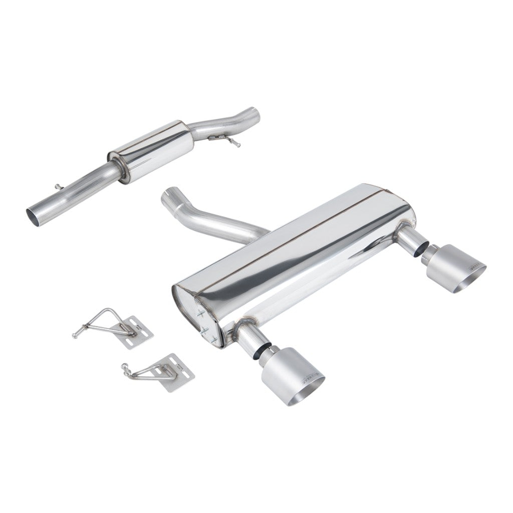 MILLTEK SSXAU1038 Cat-Back Exhaust, 2.76" (Brushed Titanium GT-115 Tips) for AUDI TT 3.2L (8N) 2003-2006 Photo-0
