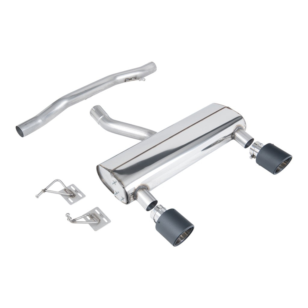 MILLTEK SSXAU1041 Cat-Back Exhaust, 2.76" (Carbon JET-115 Tips) for AUDI TT 3.2L (8N) 2003-2006 Photo-0