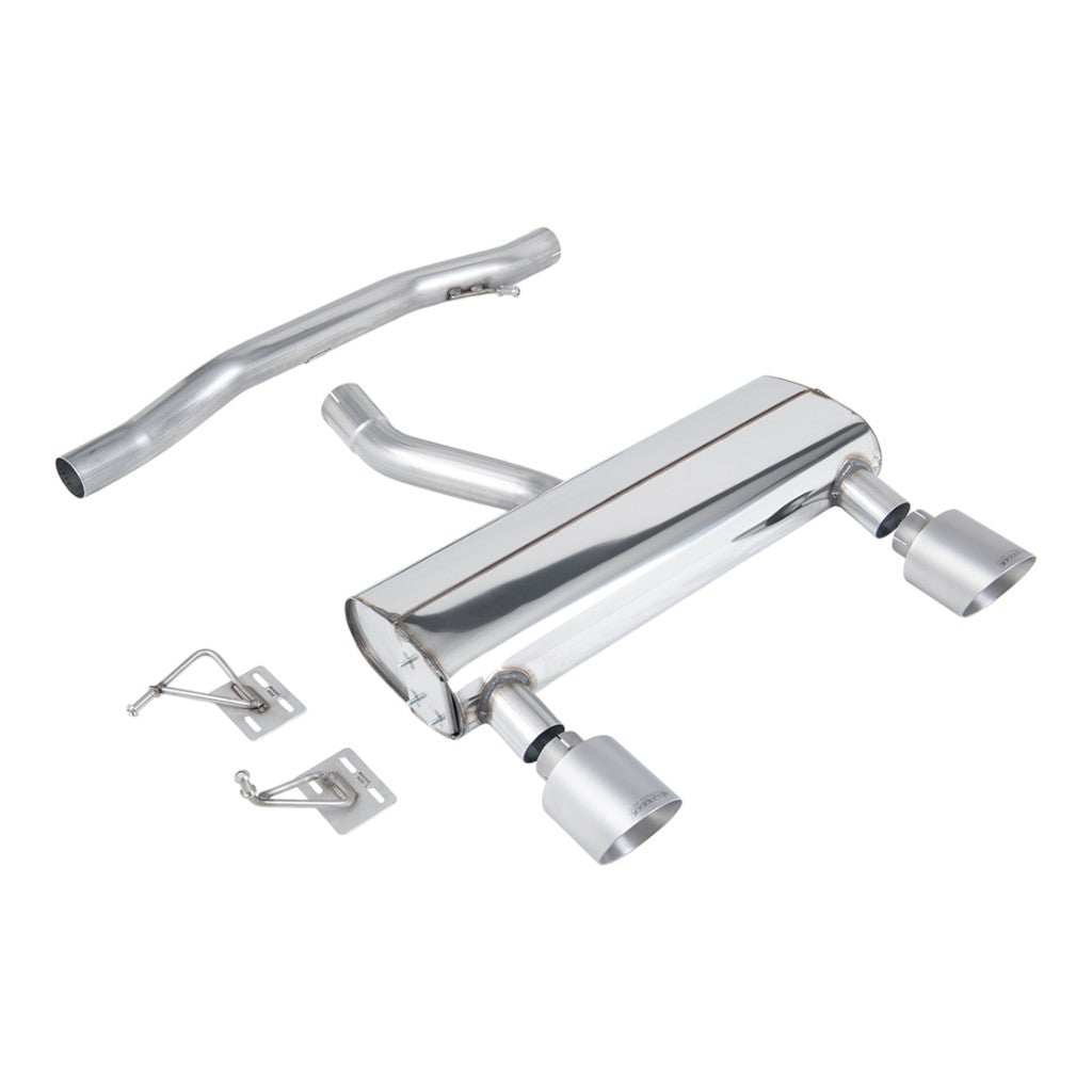 MILLTEK SSXAU1044 Cat-Back Exhaust, 2.76" (Brushed Titanium GT-115 Tips) for AUDI TT 3.2L (8N) 2003-2006 Photo-0