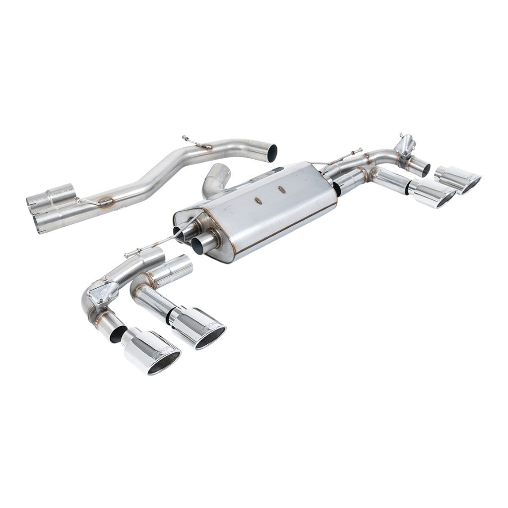 MILLTEK SSXAU1047 Filter-Back Exhaust, 3.15" (Polished Ovals) for AUDI S3 2.0L (8Y) OPF/GPF 2020- Photo-0