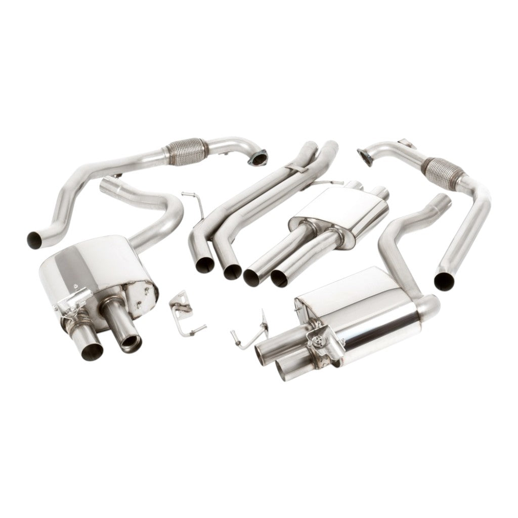 MILLTEK SSXAU1078 Cat-Back Exhaust, 2.5" (Polished Trims) for AUDI S4 RHD (B9) 2016– Photo-0