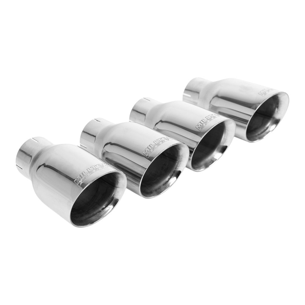MILLTEK SSXAU1091 Cat-Back Exhaust, 2.5" (Polished GT-100 Trims) for AUDI S4 RHD (B9) 2016- Photo-1