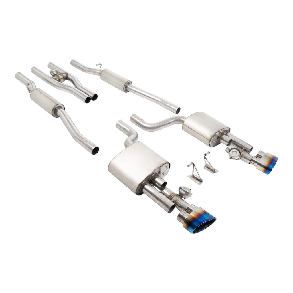 MILLTEK SSXAU1130 Cat-Back Exhaust, 2.5'' (Blue Titanium Tips) for AUDI RS4 (B7) 2006-2007 Photo-0