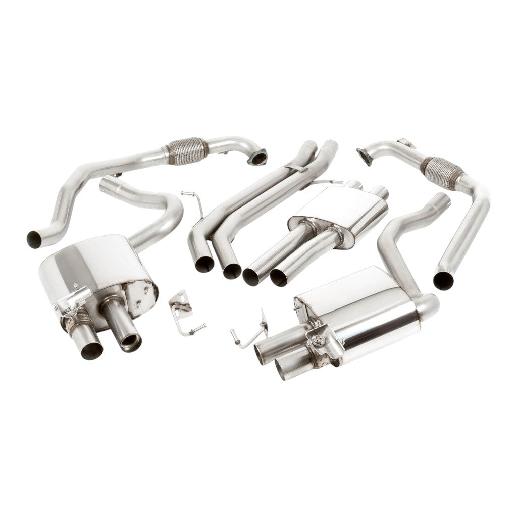 MILLTEK SSXAU1148 Cat-Back Exhaust, 2.5'' (Quad GT-100 Blue Titanium Trims) for AUDI S5 Coupe RHD (B9) 2017- Photo-0
