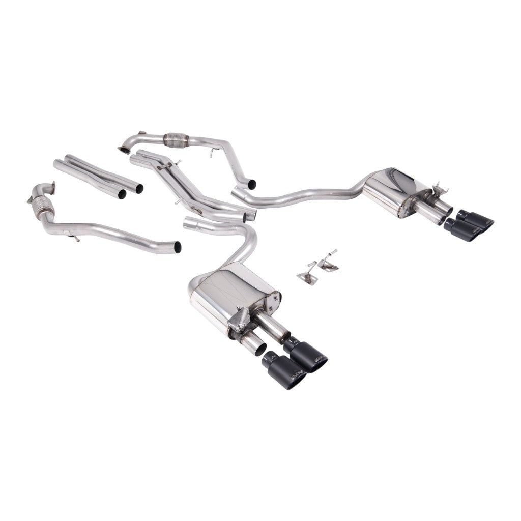 MILLTEK SSXAU1161 Cat-Back Exhaust, 2.5'' (Quad Cerakote Black Tips) for AUDI S5 Coupe / Sportback RHD (B9) 2017- Photo-0