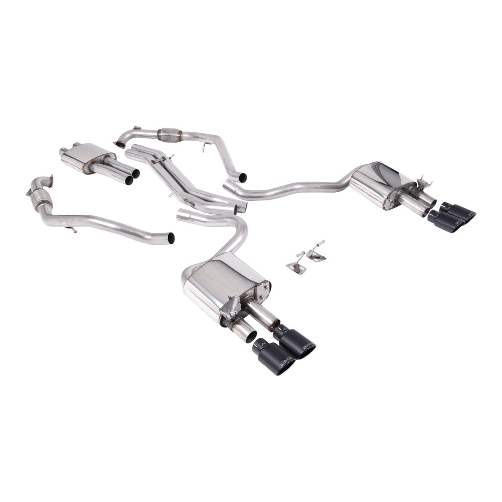 MILLTEK SSXAU1169 Cat-Back Exhaust, 2.5'' (Quad Cerakote Black Trims) for AUDI S5 Coupe / Sportback RHD (B9) 2017- Photo-0