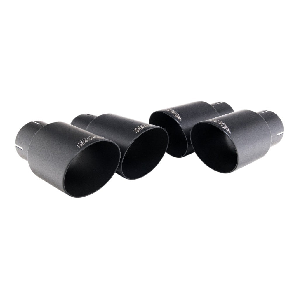 MILLTEK SSXAU1175 Cat-Back Exhaust, 2.5'' (Quad GT-90 Cerakote Black Trims) for AUDI S5 Sportback RHD (B9) 2017- Photo-1
