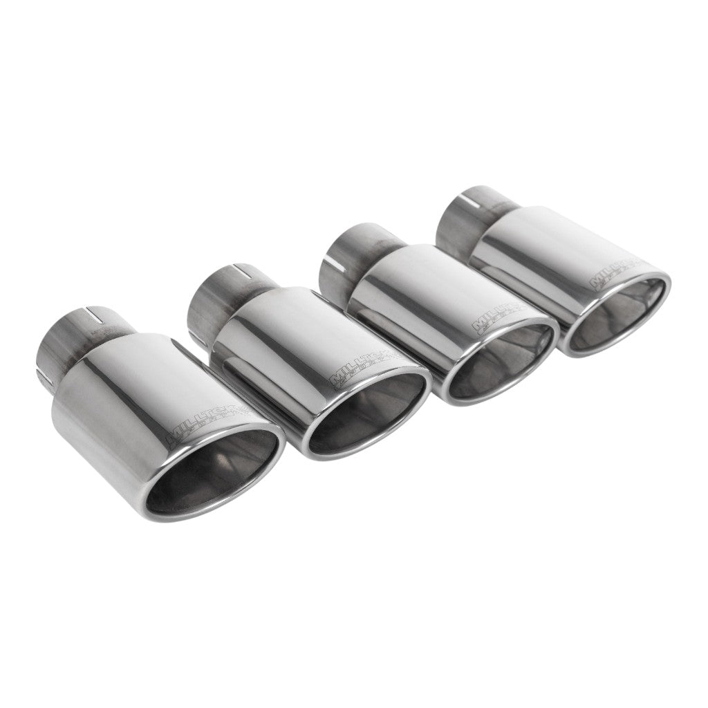 MILLTEK SSXAU1178 Cat-Back Exhaust, 2.5'' (Quad Polished Trims) for AUDI S5 Sportback RHD (B9) 2017- Photo-1