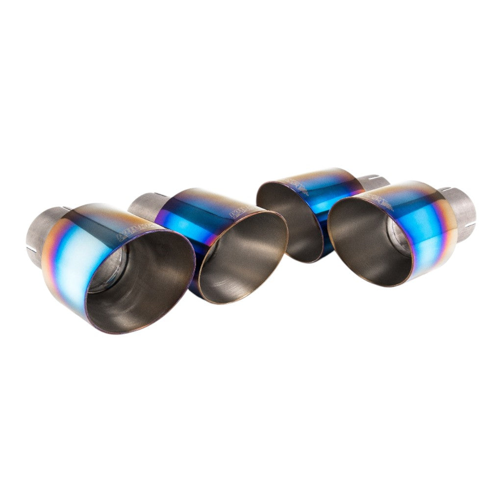 MILLTEK SSXAU1183 Cat-Back Exhaust, 2.5'' (Quad GT-100 Blue Titanium Trims) for AUDI S5 Sportback RHD (B9) 2017- Photo-1