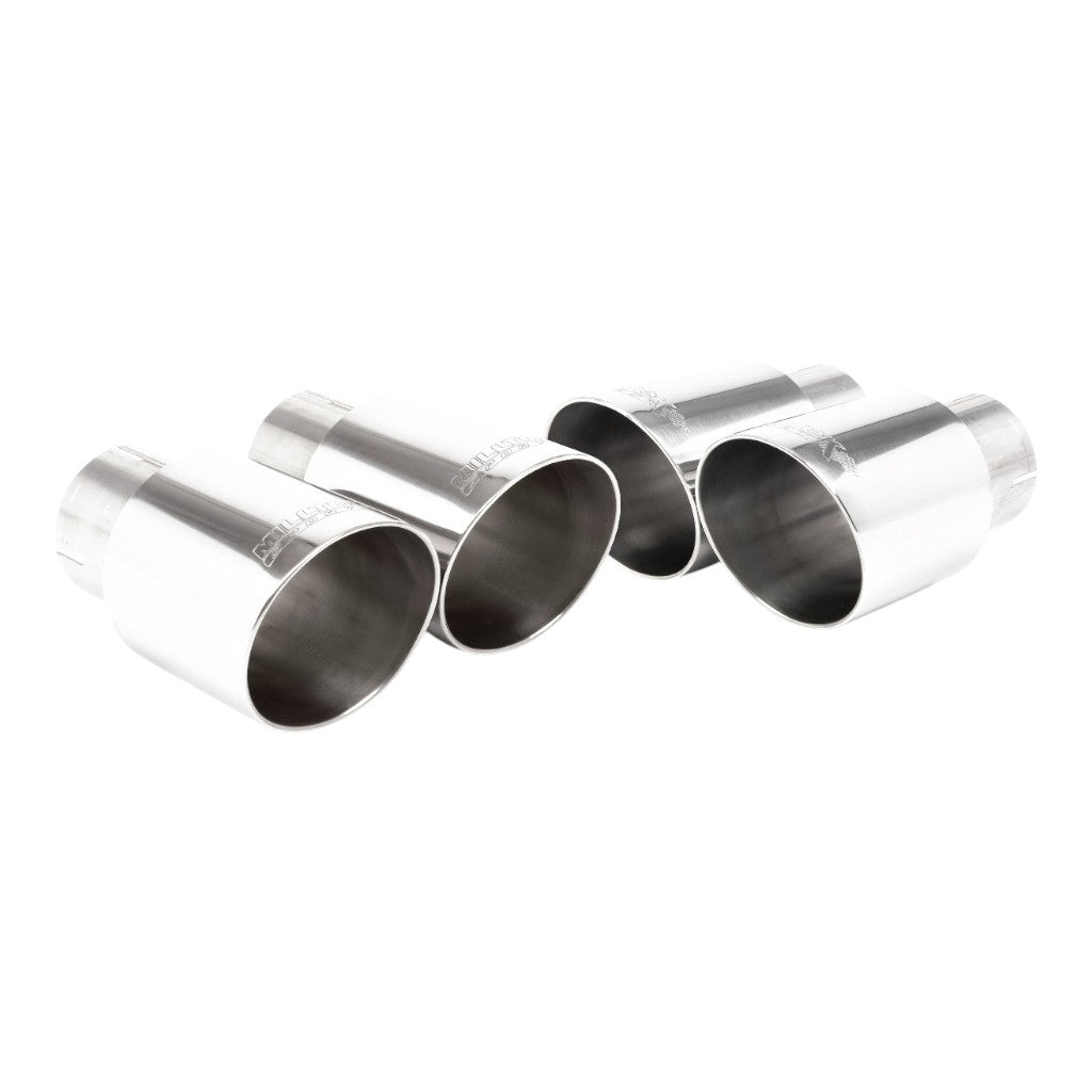 MILLTEK SSXAU1185 Cat-Back Exhaust, 2.5'' (Quad GT-90 Polished Trims) for AUDI S5 Sportback RHD (B9) 2017- Photo-1